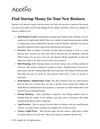 Find Startup Money for Your New Business