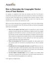 How to Determine the Geographic Market Area of Your Business