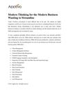 Modern Thinking for the Modern Business Wanting to Streamline