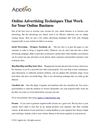 Online Advertising Techniques That Work for Your Online Business