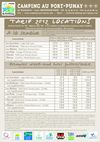 Tarifs 2012 Camping Au Port-Punay *** - Camping et Locations - FR