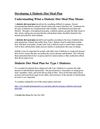 Developing A Diabetic Diet Meal Plan