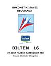 Rukometni savez Beograda - LIGA MLAĐIH KATEGORIJA - Bilten #16