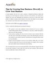 Tips for Growing Your Business