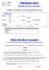 BULLETIN PRE-INSCRIPTION VOYAGES 2012
