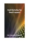 Email Marketing Tips - Email Frequency