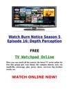 Youtube Burn Notice Season 5 Episode 16 Depth Perception
