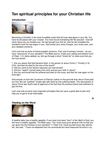 10 Spiritual Principles For Christian Life 