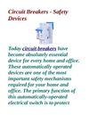 Circuit Breakers - Safety Devices