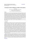 Econometric Analysis of Efficiency in Indian Cement Industry