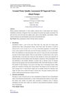 Ground Water Quality Assessment Of Nagercoil Town