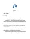 Mock up of the Confidence Investment Corporation press release