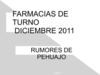 FARMACIAS DE TURNO DICIEMBRE DEL 2011 PEHUAJÓ