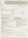 Contrats Camping et Locations 2012 Camping Au Port-Punay *** - FR