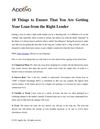 10 Things to Ensure That You Are Getting Your Loan from the Right Lender
