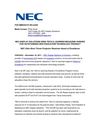 NEC DISPLAY SOLUTIONS WINS TECH & LEARNING MAGAZINE HONORS FOR OUTSTANDING NEW EDUCATION TECHNOLOGY PRODUCT