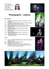 Mon CV de photographe et cadreur