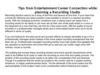 Tips from Entertainment Career Connection while planning a Recording Studio