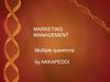 Marketing Management - Multiple Questions by AKKAPEDDI