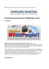 Final Announcement of the “MV800People” Event