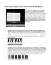 How to Learn Piano Tabs - Piano Notes for Beginners