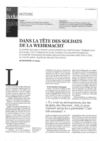 Dans la tête des soldats de la Wehrmacht (jan Fleischhauer, der speigel)