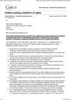 Petition to Executive Magistrate at Vellore on 4th July 2011