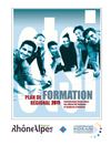 Plan de formation 2011 - Confédération Rhône-Alpes des OTSI