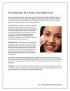 Treatments For Acne Scar Skin Care