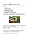 Benefits of Raised Garden Beds