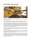 How To Play Guitar Chords