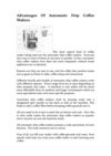 Advantages Of Automatic Drip Coffee Makers