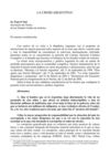 LA CRISIS ARGENTINA (06-ago-2002) Carta del CNCE