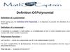 definition of polynomial