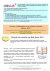 La lettre d'information sur la création (janvier 2012)