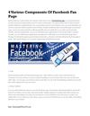4 Various Components Of Facebook Fan Page