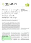 Utilisation de la minocycline en application locale dans le traitement des parodontites chroniques - Revue de la...
