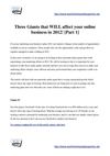 Three Online Giants That WILL Affect Your Business In 2012 [Part 1]