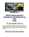Watch Castle 4x11 Season 4 Episode 11 s04e11 Till Death Do Us Part