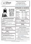 Feuille Paroissiale du 8 au 14 Janvier 2012