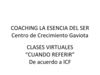 COACHING LA ESENCIA DEL SER