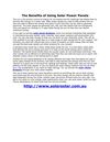 The Benefits of Using Solar Power Panels