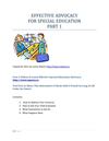 Effective Advocacy for Special Education Part 1