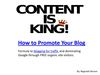 How To Promote Your Blog