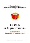 Club de lecture du 17 décembre 2011