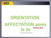 Orientation et affectation après la 3e - Académie de Clermont-Ferrand