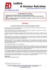 Lettre Secteur Retraites n°15