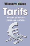AL vacances scolaires - Tarifs des accueils de loisirs - vacances scolaires 2012
