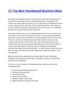 25 Top Best Homebased Business Ideas