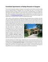 Furnished Apartments Gurgaon
